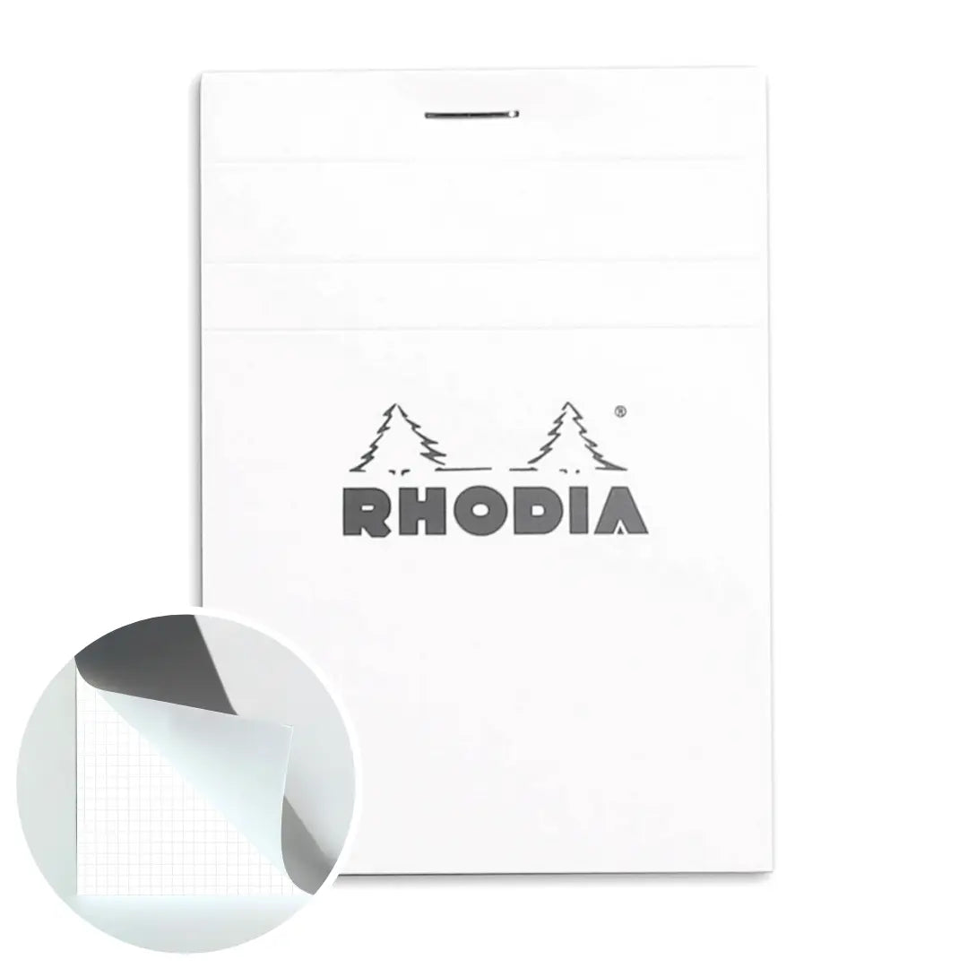 Bloc-notes N°11 agrafé 5/5 -blanc- A7. 80 feuilles (7.4x10.5cm) RHODIA