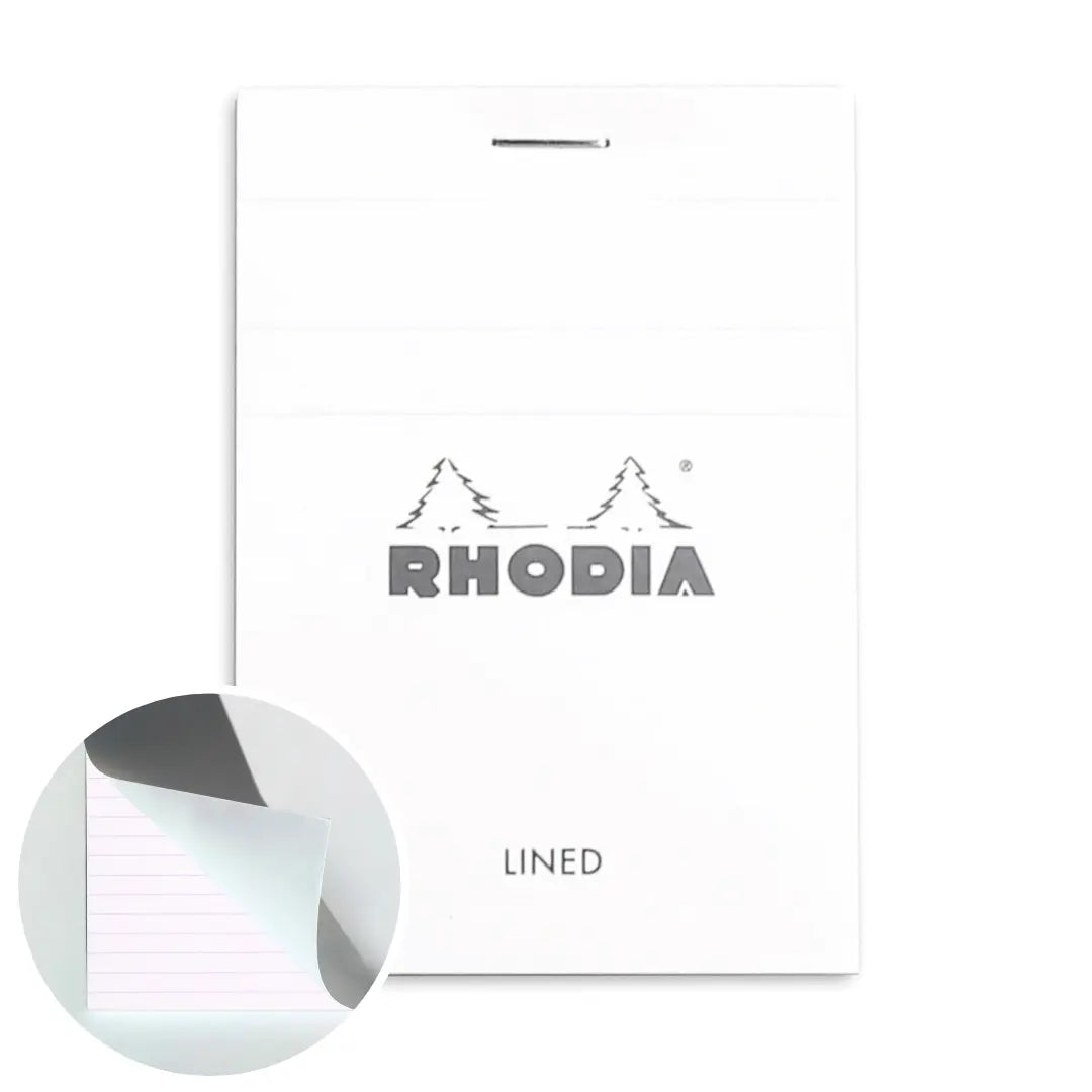 Bloc-notes N°11 agrafé ligné -blanc- A7. 80 feuilles (7.4x10.5cm) RHODIA