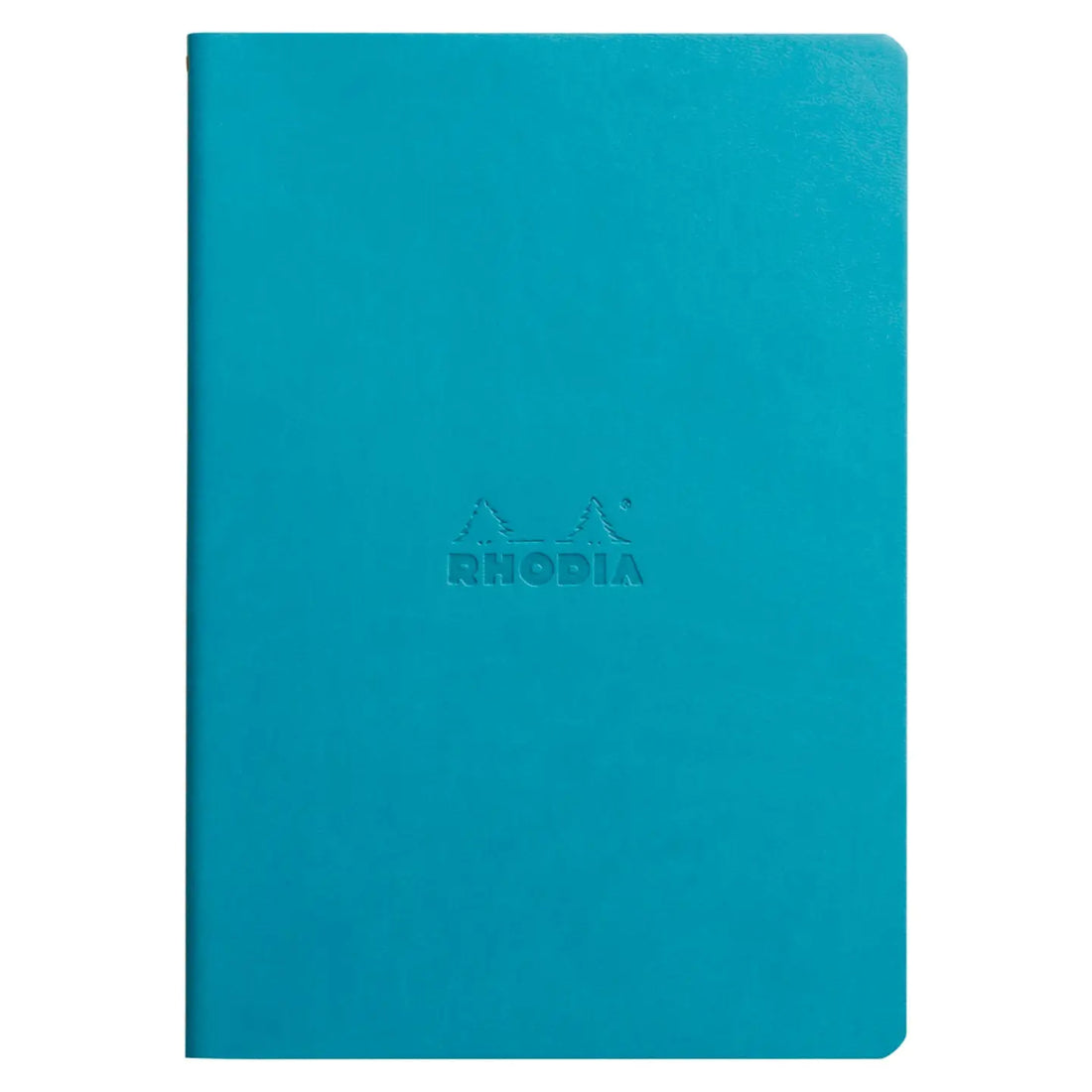 Cahier dos cousu ligné -turquoise-  A5. 64 pages (14.8x21cm) RHODIA