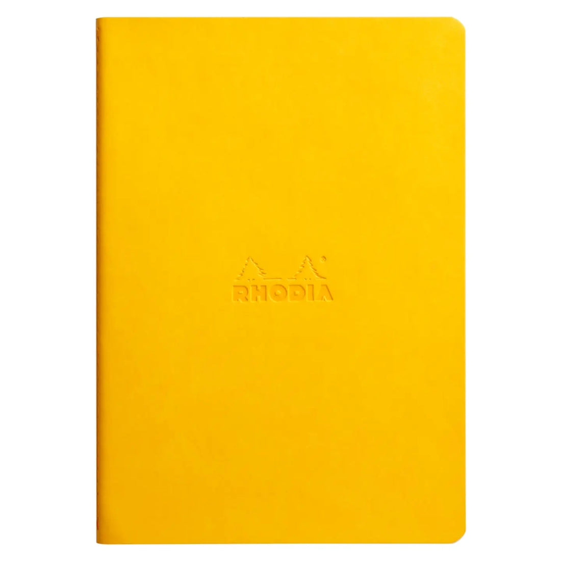 Cahier dos cousu ligné -jonquille-  A5. 64 pages (14.8x21cm) RHODIA