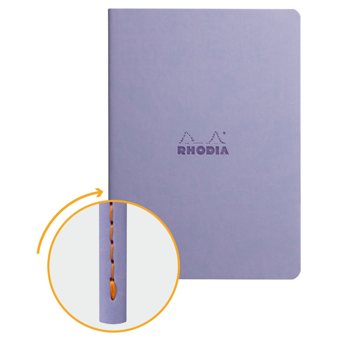 Cahier dos cousu dot -iris-  A5. 64 pages (14.8x21cm) RHODIA