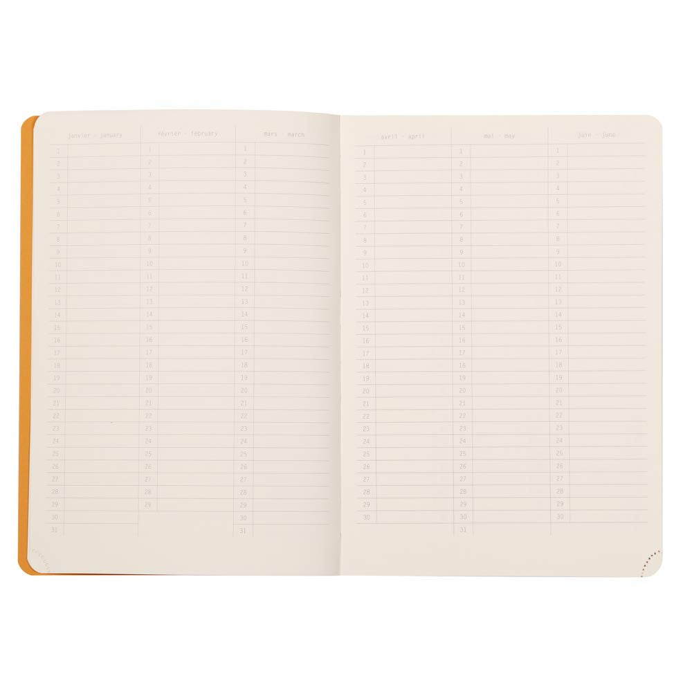 Rhodiarama Agendas Perpétuel A5 90G. 128P. Coquelicot RHODIA