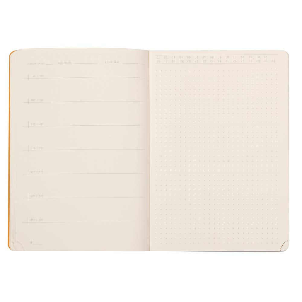 Rhodiarama Agendas Perpétuel A5 90G. 128P. Coquelicot RHODIA