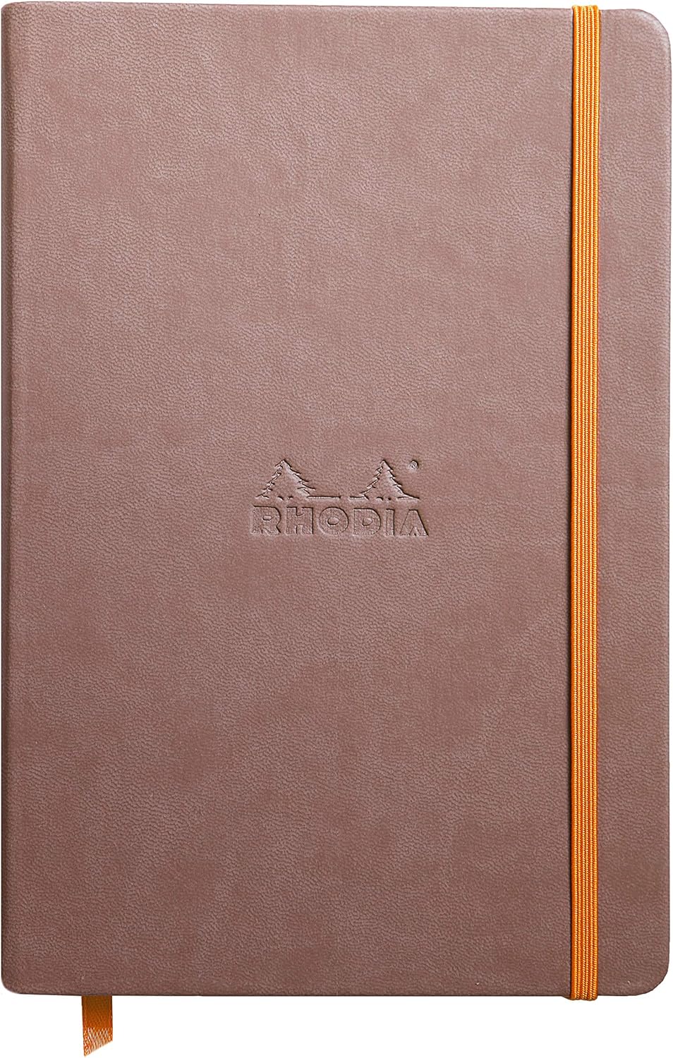 Carnet rembordé rigide ligné -taupe- A5. 192 pages (14.8x21cm) RHODIA