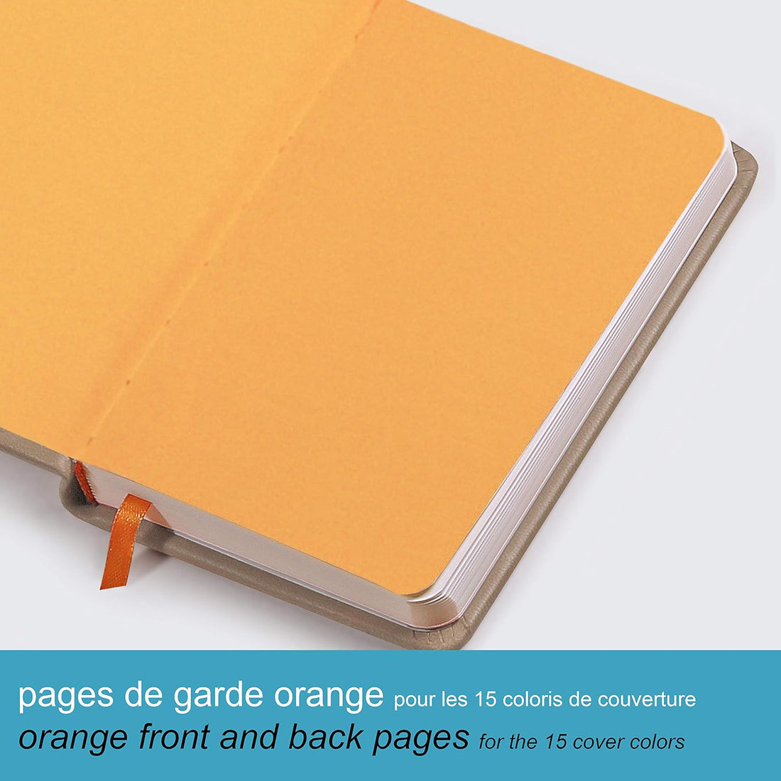 Carnet rembordé rigide ligné -turquoise- A5. 192 pages (14.8x21cm) RHODIA