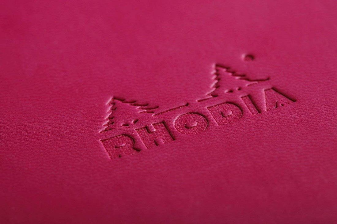 Carnet rembordé rigide ligné -framboise- A5. 192 pages (14.8x21cm) RHODIA