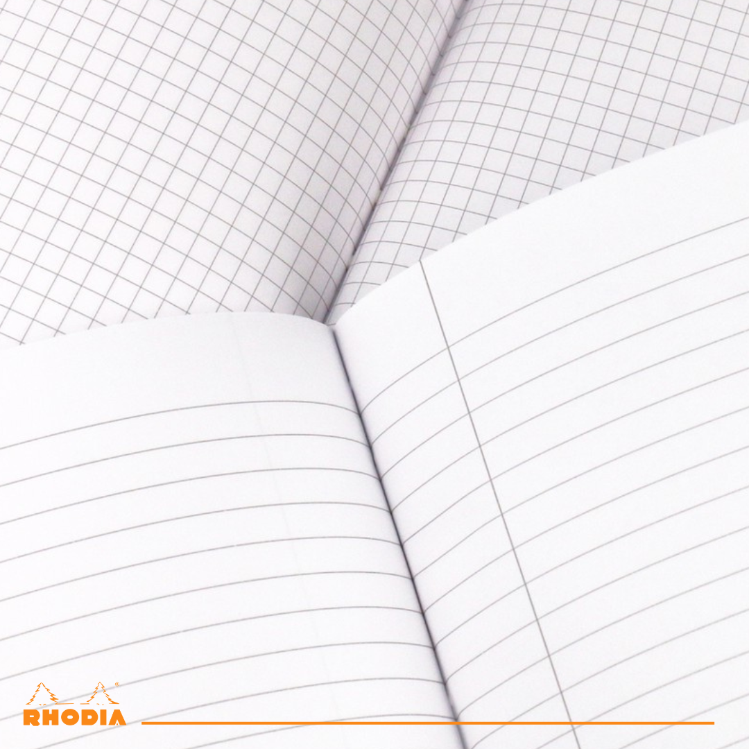 Livre de composition dos cousu ligné+M -black- A5. 160 pages (14.8x21cm) RHODIA