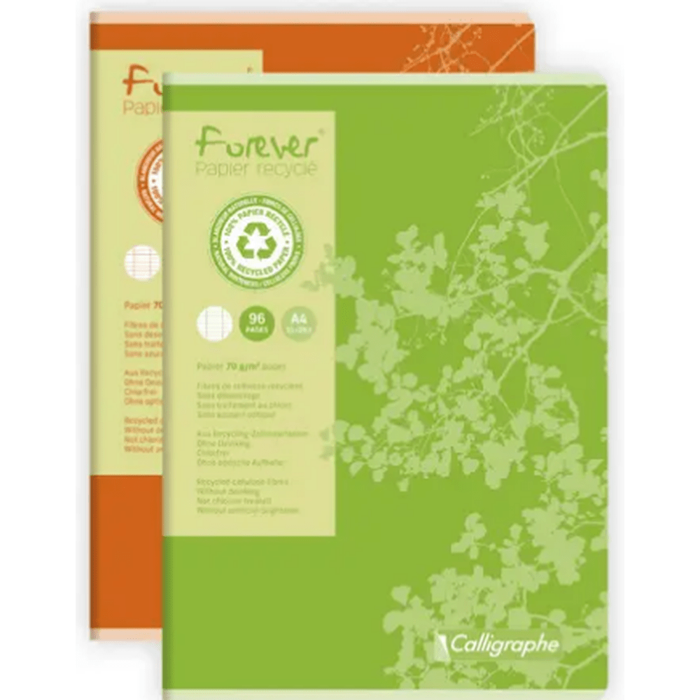 Cahier agrafé 'Forever' seyès -assortis- A4. 96 pages (21x29.7cm) CLAIREFONTAINE