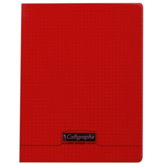 8000: cahier polypro agrafé 5/5 -assortis- 96 pages (17x22cm) CLAIREFONTAINE