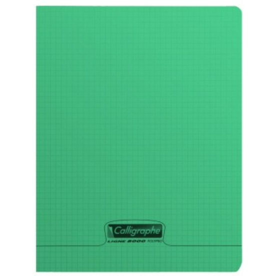 8000: cahier polypro agrafé 5/5 -assortis- 96 pages (17x22cm) CLAIREFONTAINE