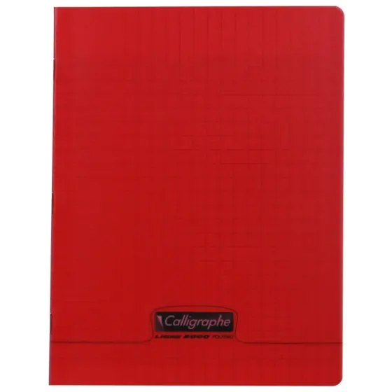 8000: cahier polypro agrafé seyès -rouge- 60 pages (17x22cm ) CLAIREFONTAINE
