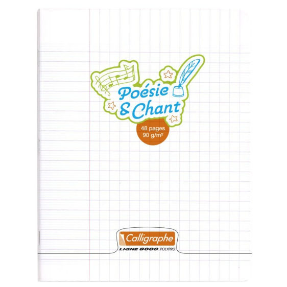 8000: cahier de poésie polypro seyès -incolore- 48 pages (17x22cm) CLAIREFONTAINE