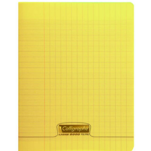 8000: cahier polypro agrafé seyès -jaune-  96 pages (17x22cm) CLAIREFONTAINE