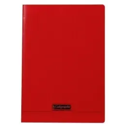 8000: cahier polypro agrafé seyès -rouge- A4. 96 pages (21x29.7cm) CLAIREFONTAINE