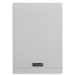 8000: cahier polypro agrafé seyès -gris- A4. 96 pages (21x29.7cm) CLAIREFONTAINE