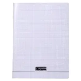 8000: cahier polypro agrafé 5/5 -incolore- 96 pages (24x32cm) CLAIREFONTAINE