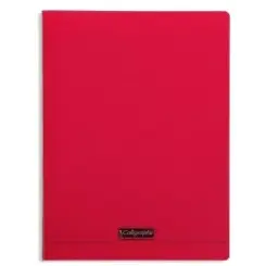 8000: cahier polypro agrafé seyès -rouge- 96 pages (24x32cm) CLAIREFONTAINE