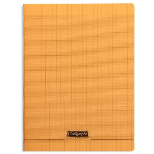 8000: cahier polypro agrafé seyès -orange- 96 pages (24x32cm) CLAIREFONTAINE