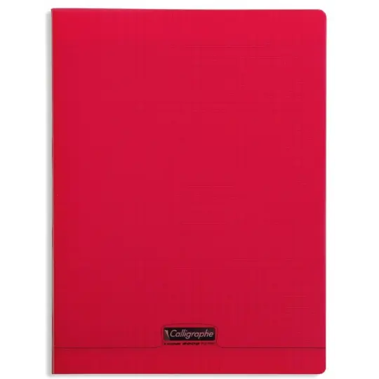8000: cahier polypro agrafé seyès -rouge- A4. 192 pages (21x29.7cm) CLAIREFONTAINE