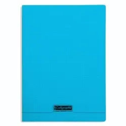 8000: cahier polypro agrafé 5/5 -bleu- 96 pages (24x32cm) CLAIREFONTAINE