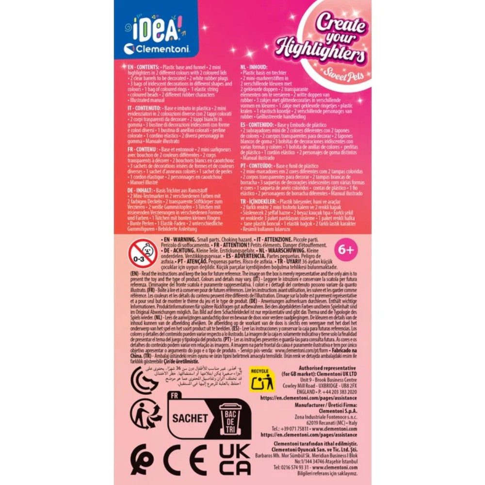 IDEA: CRÉE TES SURLIGNEURS - ADORABLES ANIMAUX DE COMPAGNIE CLEMENTONI