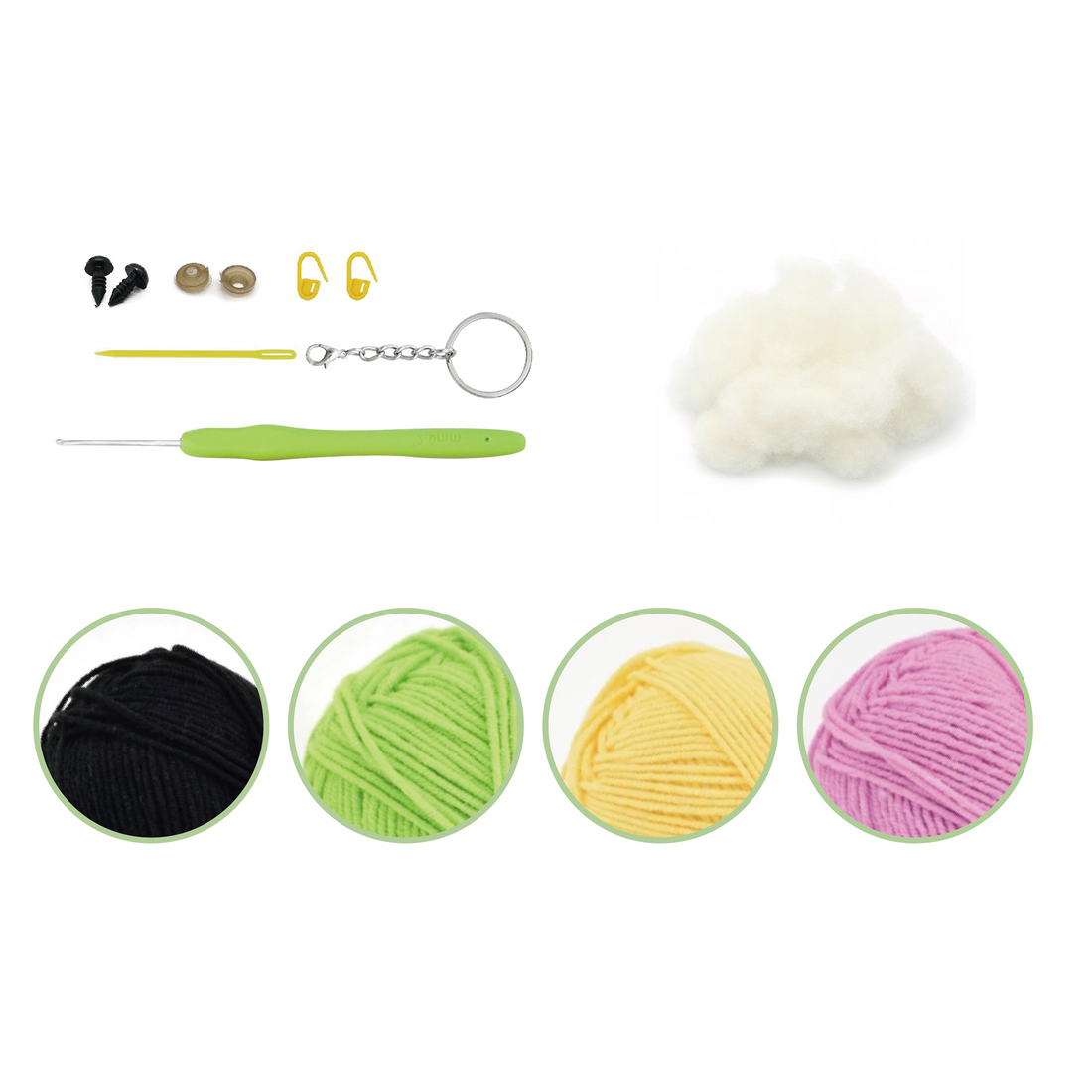 KIT DIY PORTE-CLÉS CROCHET – MON AMI L'ANANAS PBI ART
