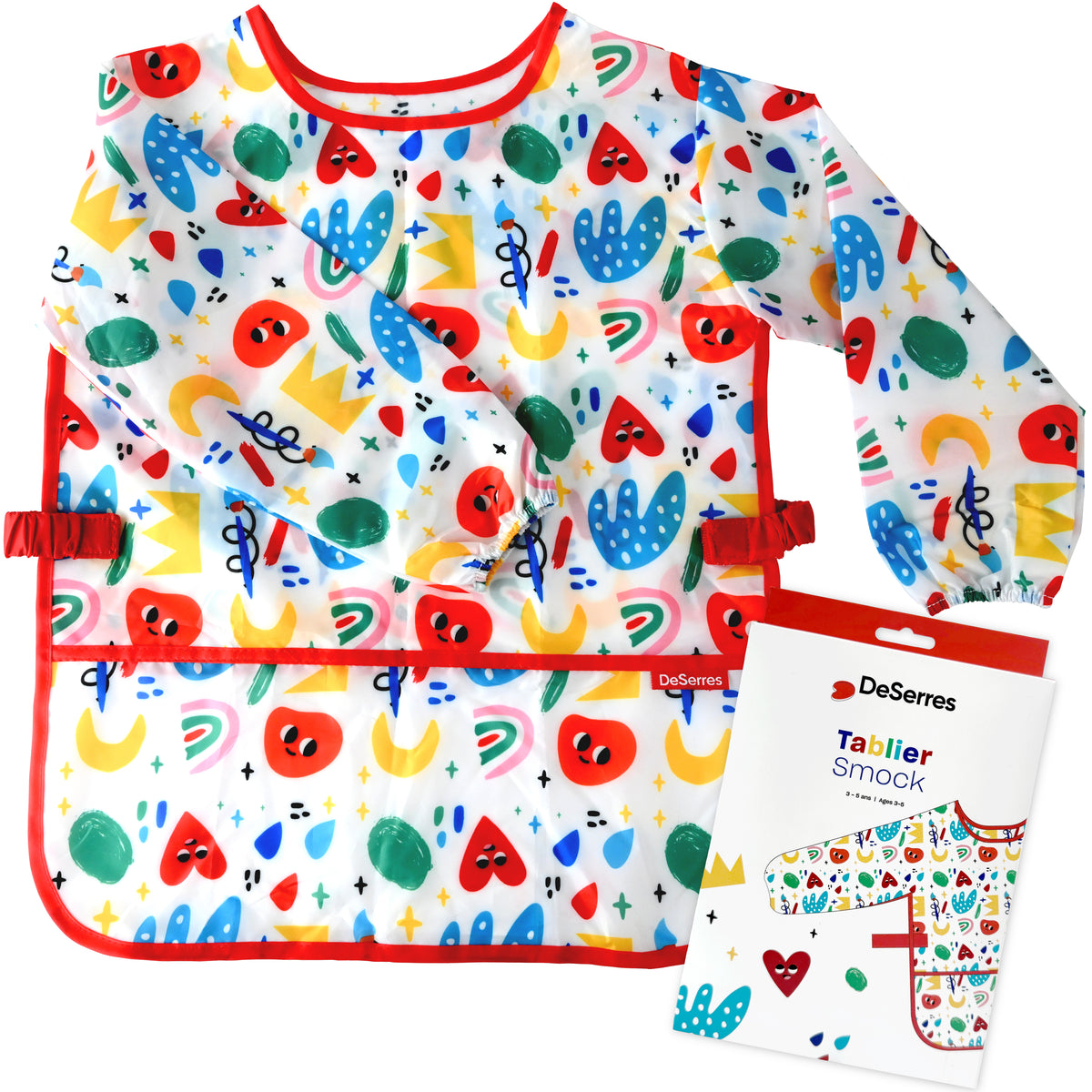 LiJuanWang Tablier Enfant 3 Pièces – Imperméable, 6 Manches, Bretelles Ajustables, 50x39 Cm – Cuisine, Peinture, Jardinage – Dès 3 Ans
