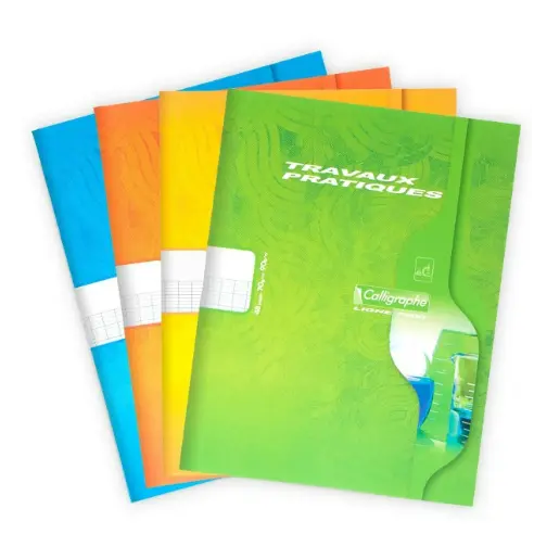 7000: Cahier travaux pratiques agrafé seyès -assortis- 48 pages (17x22cm) CLAIREFONTAINE