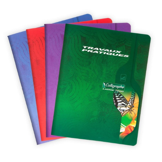 7000: Cahier travaux pratiques agrafé seyès -assortis- 96 pages (17x22cm) CLAIREFONTAINE
