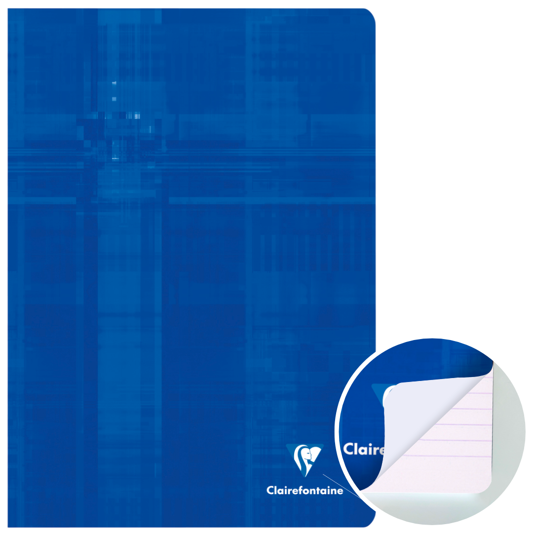 Cahier agrafé ligné+M -assortis- A4. 120 pages (21x29.7cm) CLAIREFONTAINE