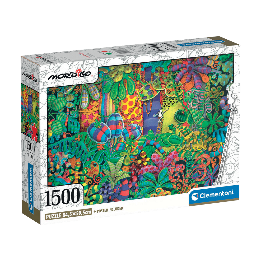 PZ1500: MORDILLO: PLANTES MULTICOLORES CLEMENTONI PUZZLES