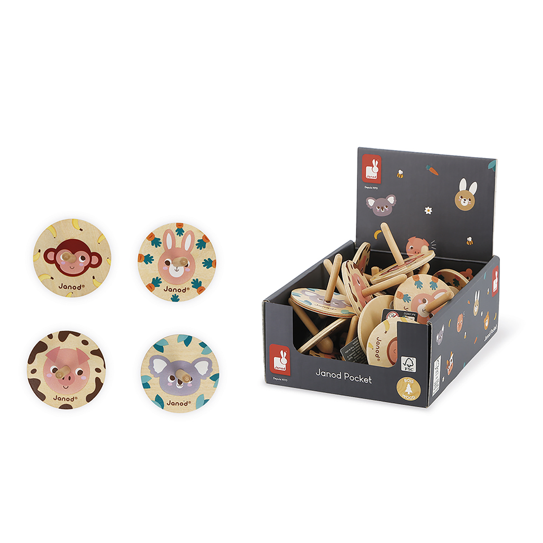 JANOD POCKET - TOUPIES (VENDU 20 UNITÉS - 4 MODÈLES) JANOD