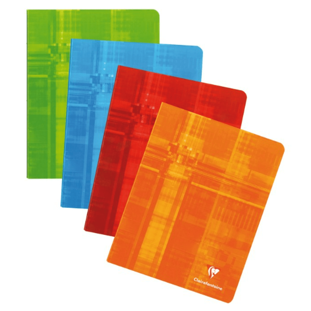 Cahier agrafé 5/5 -assortis- 72 pages (16.5x21cm) CLAIREFONTAINE
