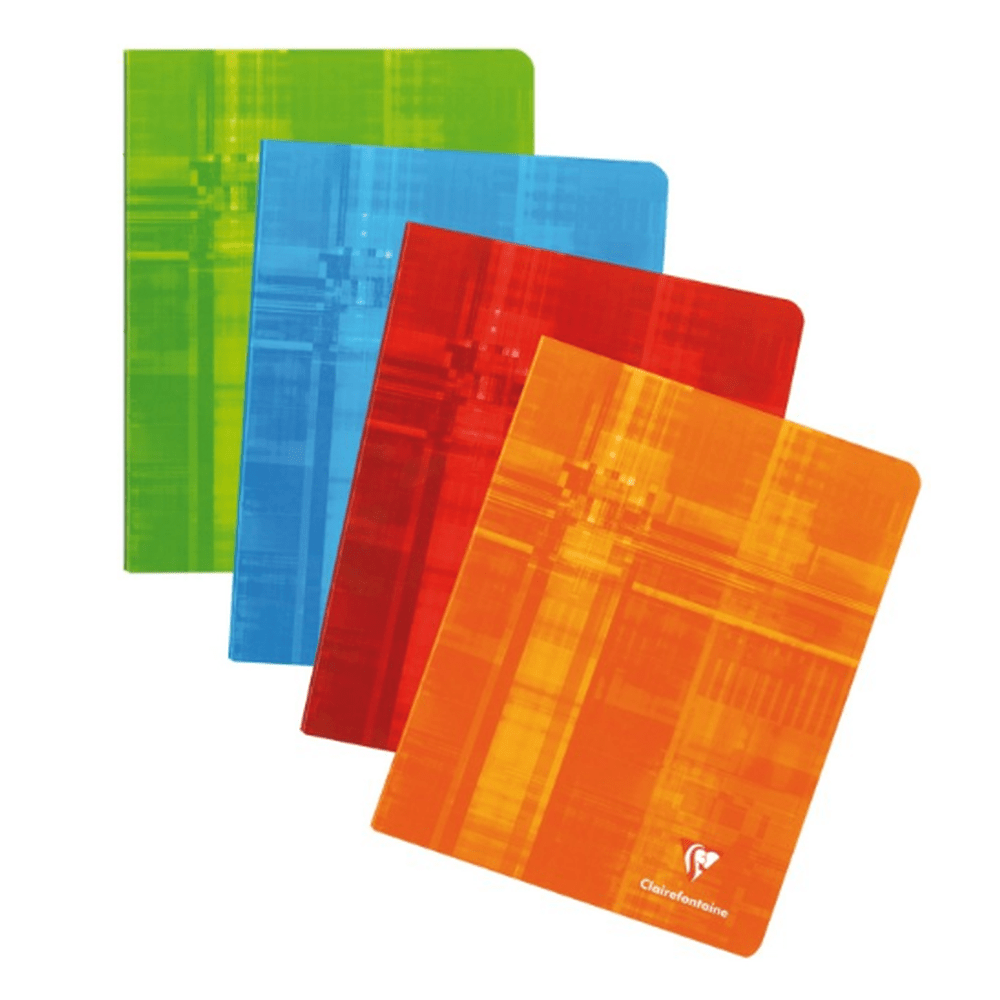 Cahier agrafé 5/5 -assortis- 96 pages (16.5x21cm) CLAIREFONTAINE