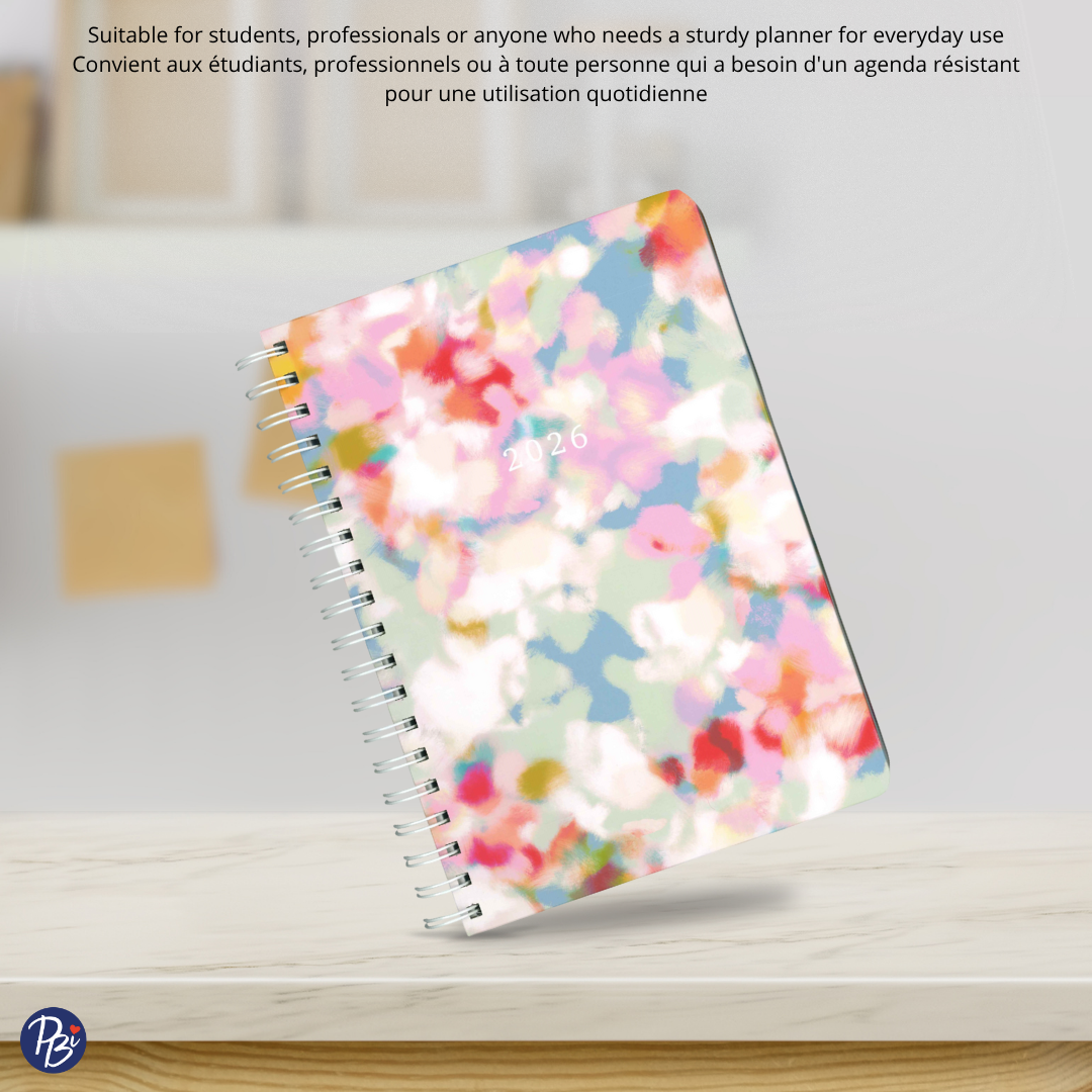 AGENDA ANNUEL 2026- FLEURS ABSTRAIT PBI AGENDA