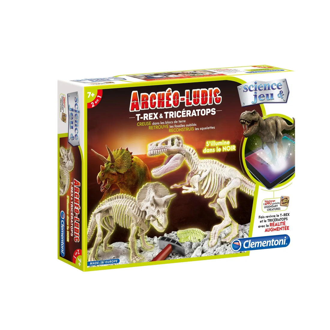 ARCHÉO-LUDIC - T-REX-TRICERATOPS CLEMENTONI