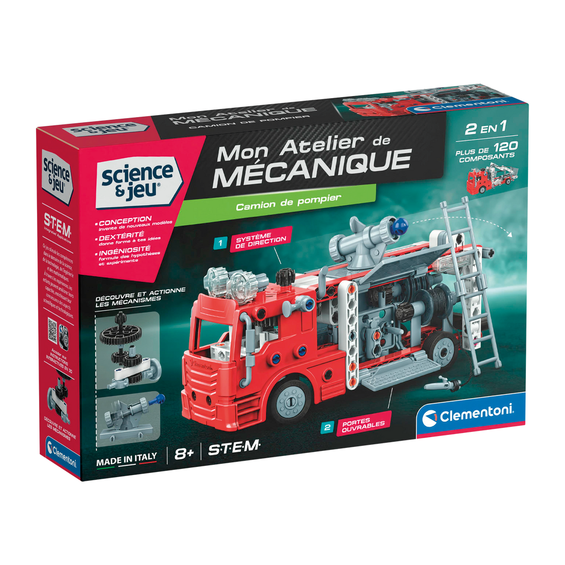 SCIENCE & JEU: ATELIER MÉCANIQUE - CAMION DE POMPIER CLEMENTONI