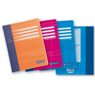 7000: Cahier essai agrafé seyès -assortis- 96 pages (17x22cm) CLAIREFONTAINE