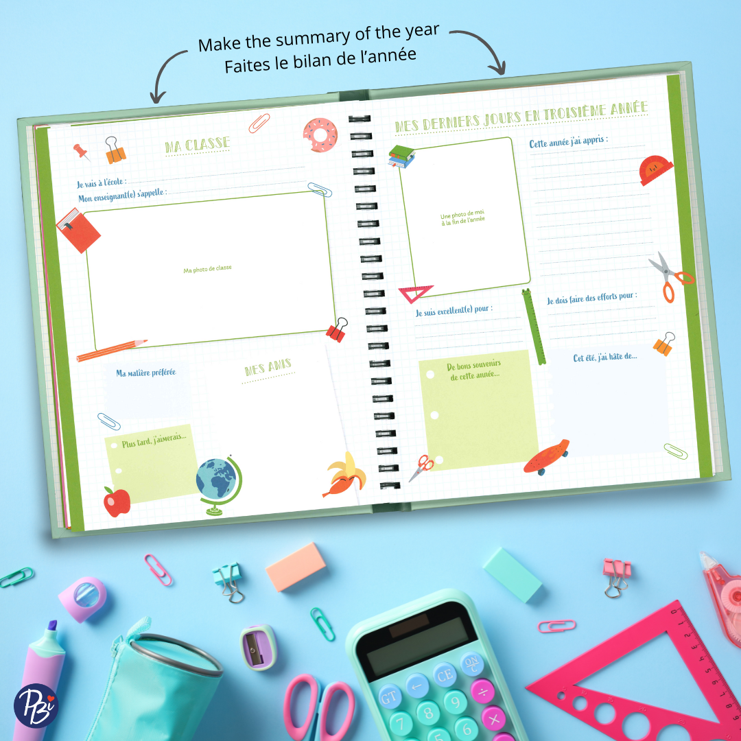 ALBUM- SOUVENIRS DE L'ÉCOLE V1 PBI LIVRES NOTES