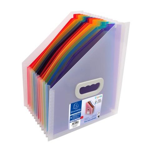 Boîte à magazines Crystal 12 compartiments  26x32.5cm EXACOMPTA