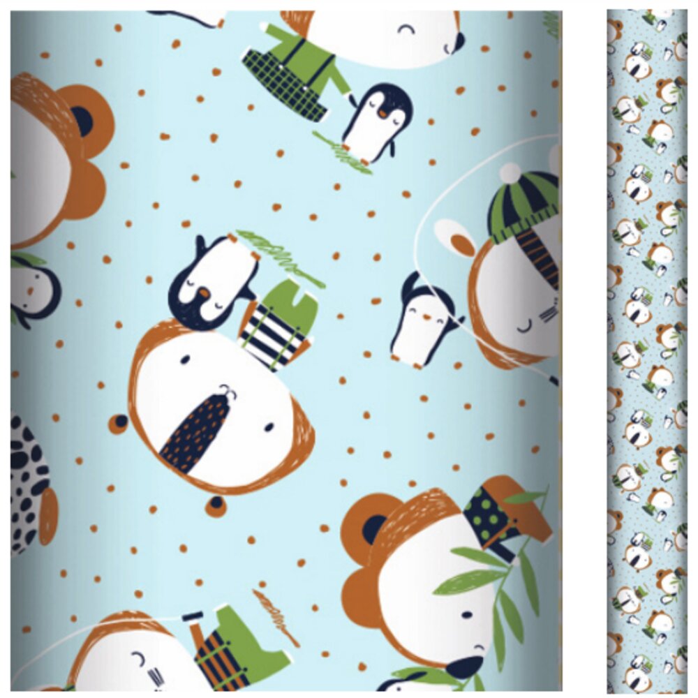 Excellia 80G Rl Animaux Fd Bleu 2X0,70M CLAIREFONTAINE