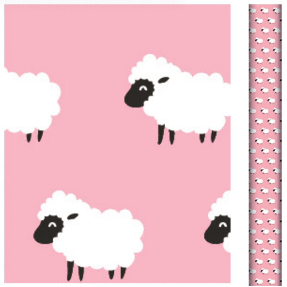 Excellia 80G, Rl Moutons Fd Rose 2X0,70M CLAIREFONTAINE