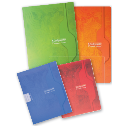 7000: Cahier agrafé seyès -assortis- 32 pages (17x22cm) CLAIREFONTAINE