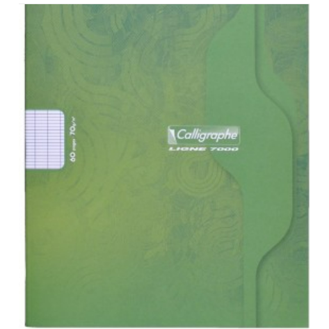 7000: Cahier agrafé seyès -assortis- 60 pages (17x22cm) CLAIREFONTAINE