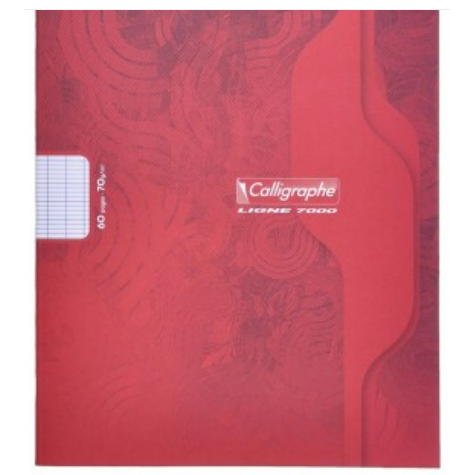 7000: Cahier agrafé seyès -assortis- 60 pages (17x22cm) CLAIREFONTAINE