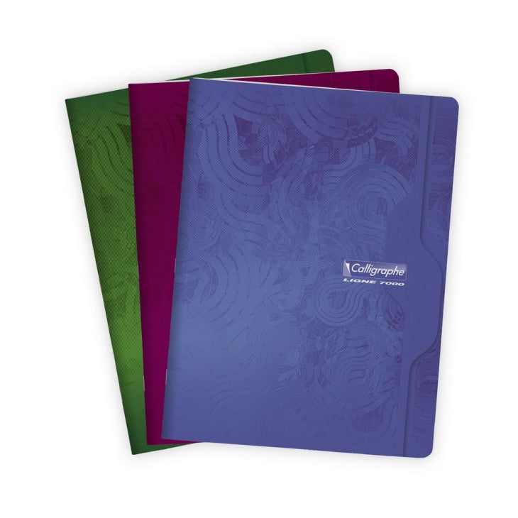 7000: Cahier agrafé 5/5 -assortis- 96 pages (24x32cm) CLAIREFONTAINE