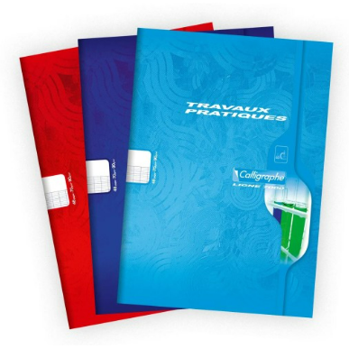 7000: Cahier travaux pratiques agrafé seyès -assortis- A4. 48 pages (21x29.7cm) CLAIREFONTAINE