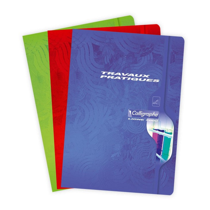 7000: Cahier travaux pratiques agrafé seyès -assortis- A4. 96 pages (21x29.7cm) CLAIREFONTAINE