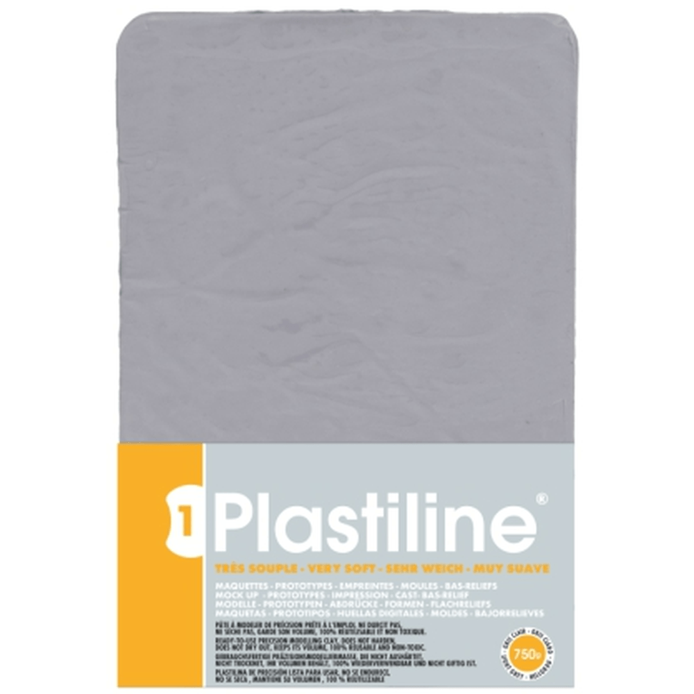 Bloc Plastiline Très Doux (Dureté 40) - Gris Clair 750 CLAIREFONTAINE