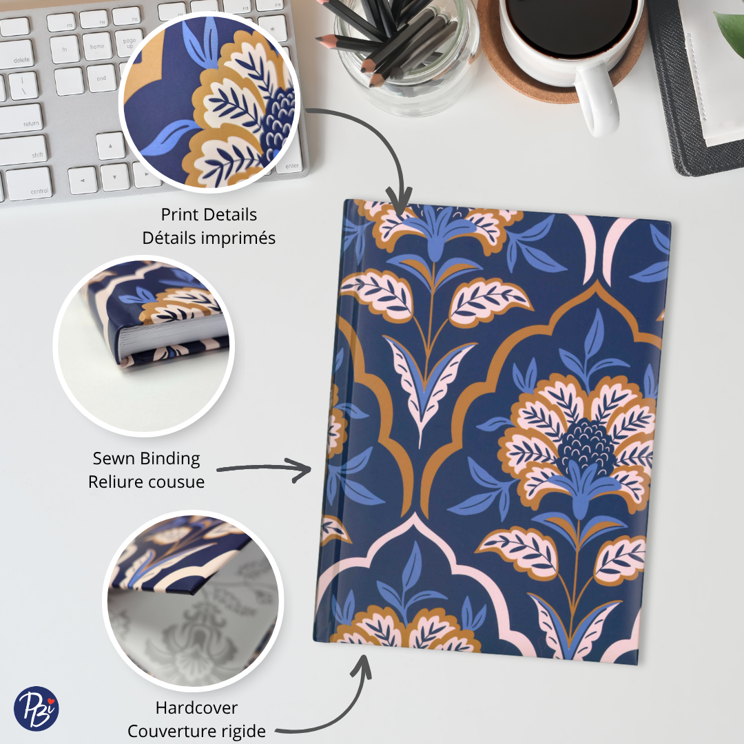 CAHIER DE NOTES - MOTIF BLEU PBI LIVRES NOTES